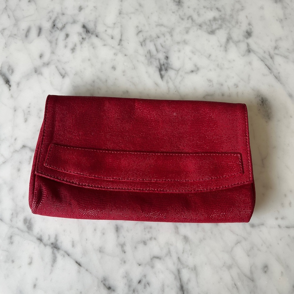 Lauren Merkin Embossed Red clutch